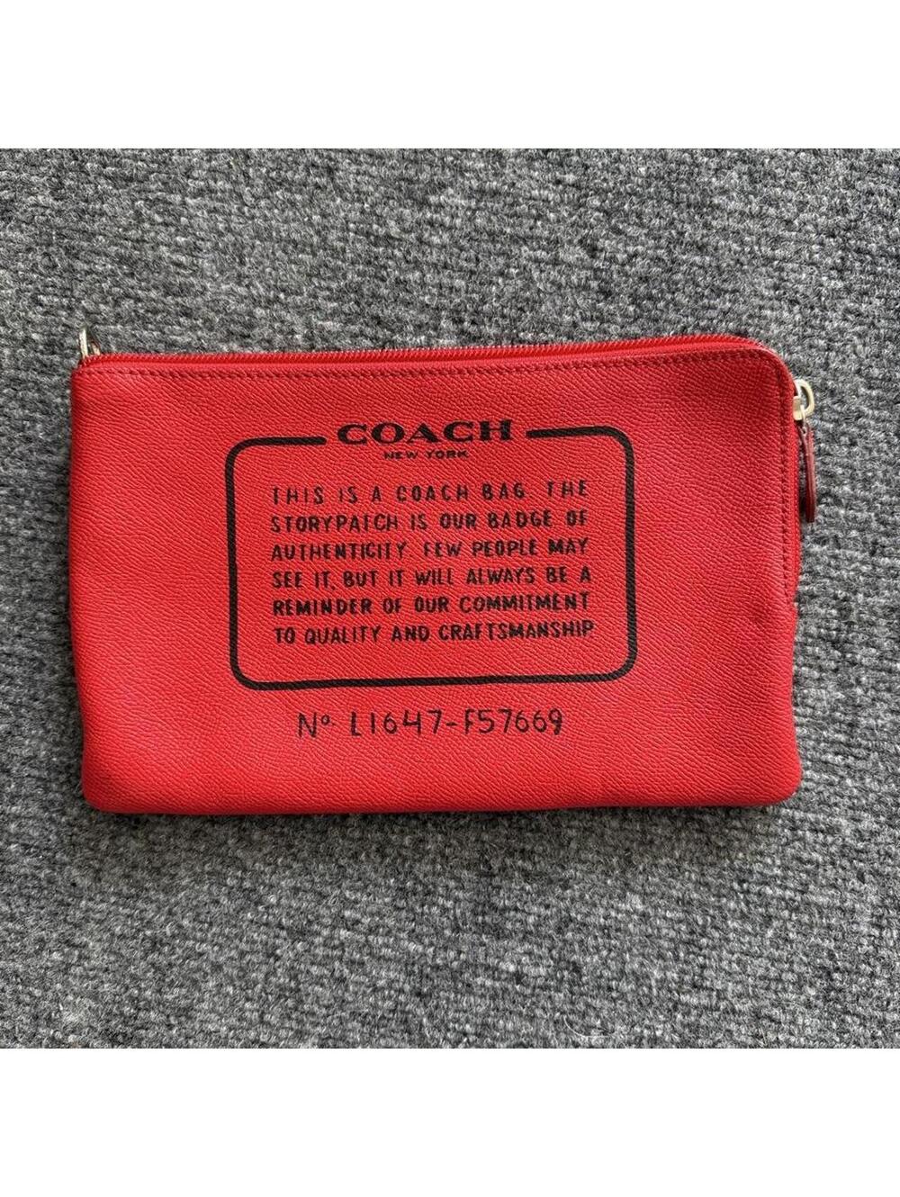 Coach Storypatch corner zip clutch / pouch